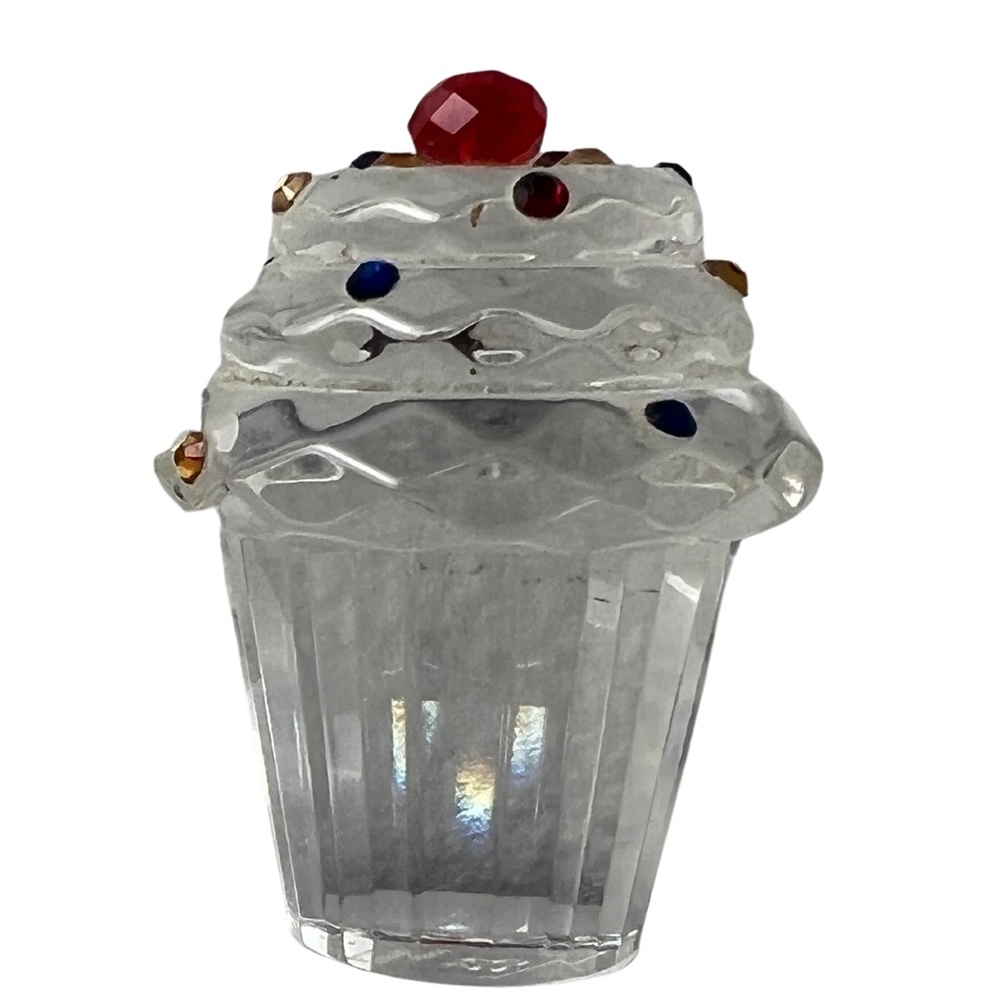 Miniature Simon Designs Crystal Cupcake Collectible